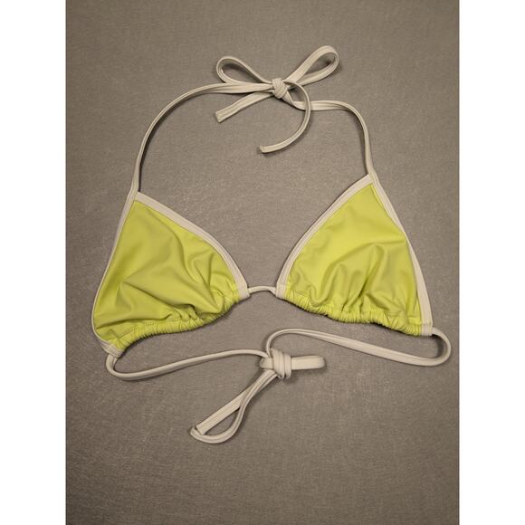Victoria's Secret Other - Victoria's Secret Bikini Top Women Large Butter Yellow String Y2K EUC